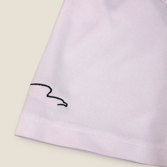 Travis Mathew Golf Polo Men’s Medium Short Sleeve Shirt Preppy Logo White & Gray - Picture 10 of 10